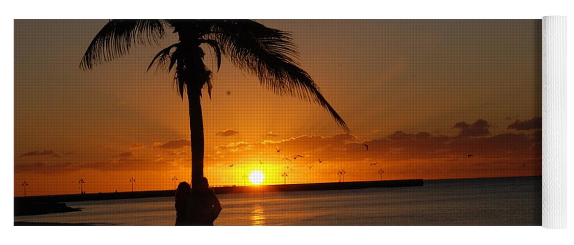 Sunrise Photos In Key West Fl Yoga Mat featuring the photograph Sunrise in Key West FL by Susanne Van Hulst