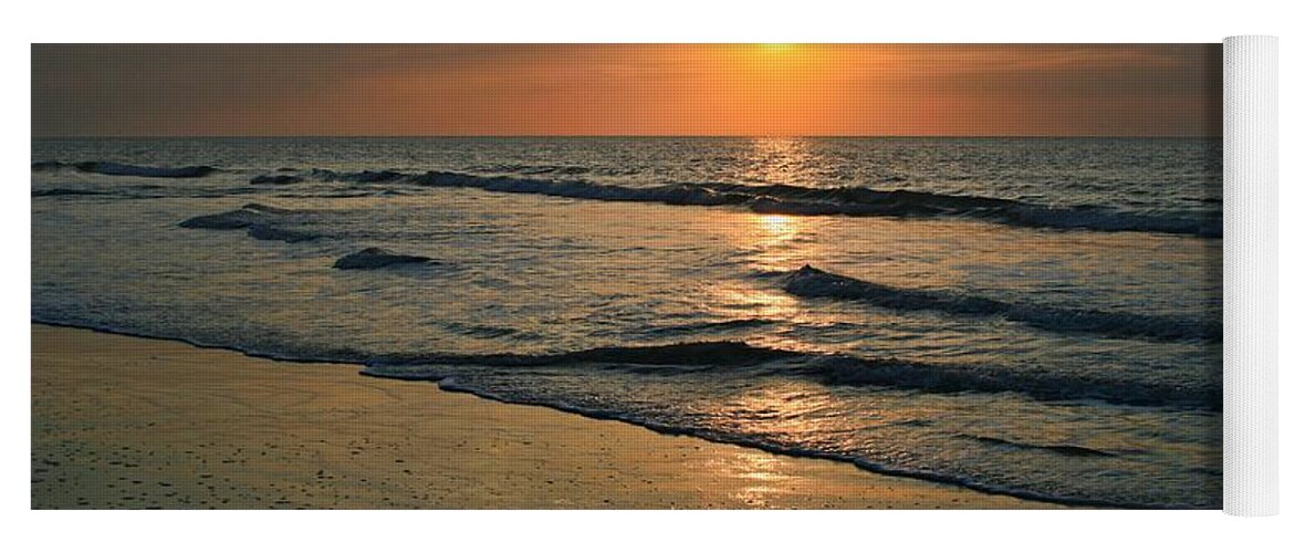Sunset Yoga Mat featuring the photograph Sunrise Myrtle Beach by Scott Wood