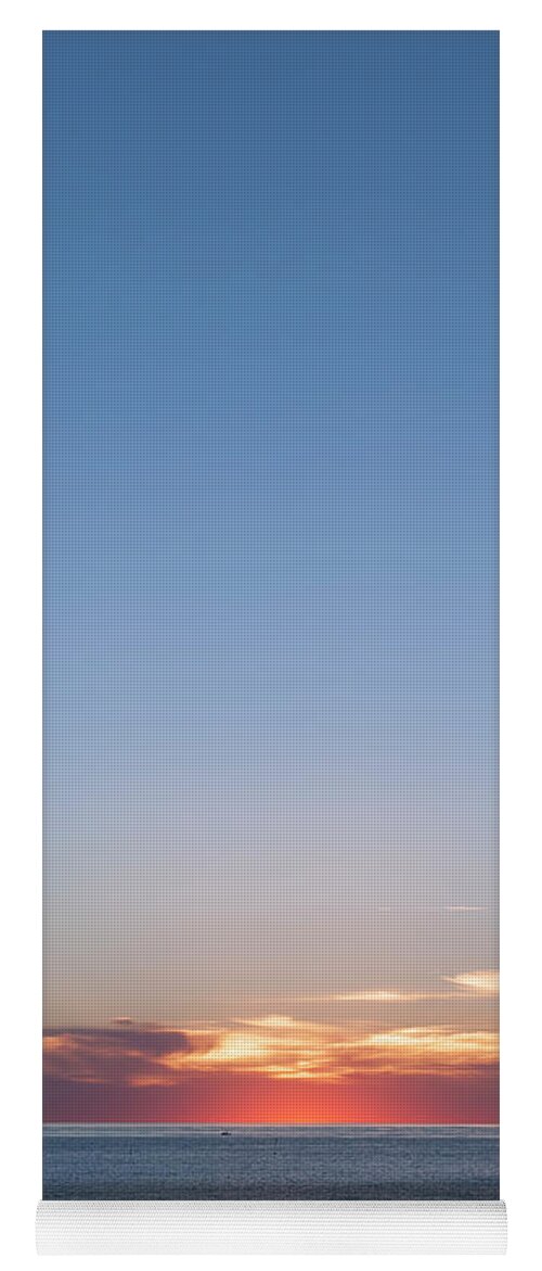 Sunset Yoga Mat featuring the photograph Sunset at Etretat by Jean-Pierre Ducondi