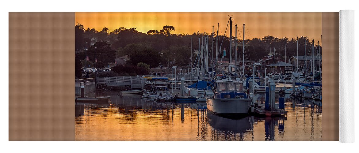 Monterey Yoga Mat featuring the photograph Sunset at the Marina by Derek Dean