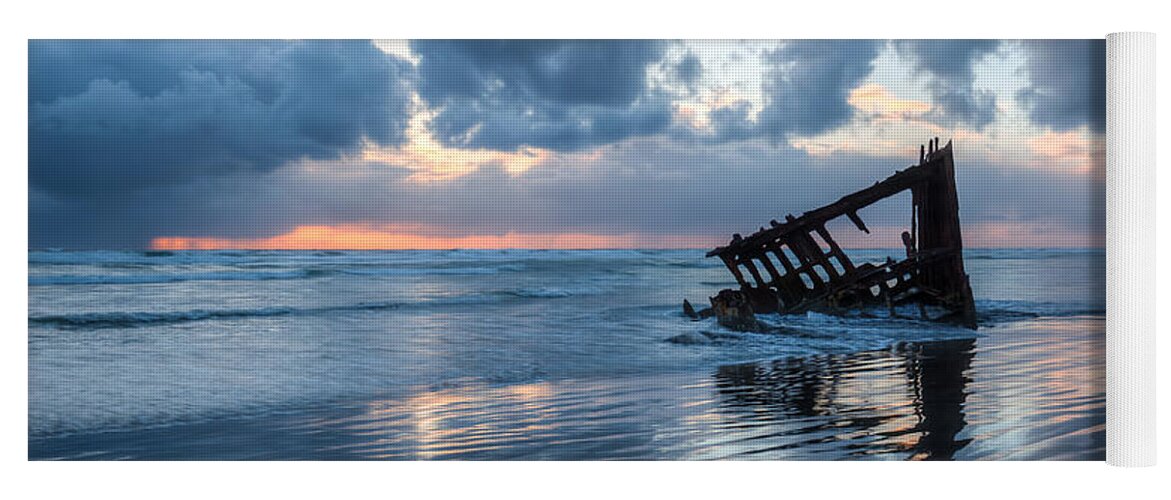 Peter Iredale Yoga Mat featuring the photograph Sunset Blues 0094 by Kristina Rinell