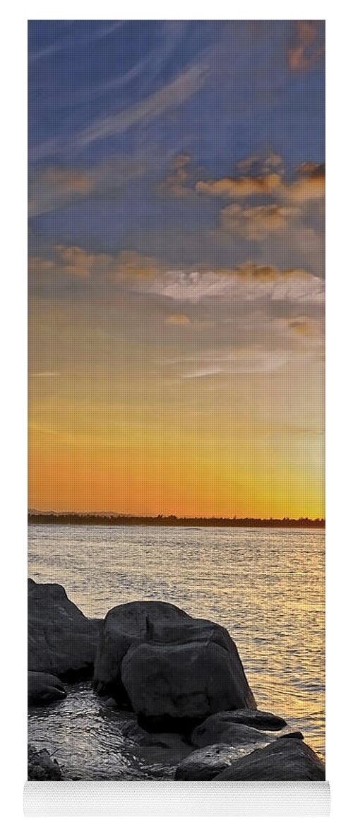 Caribbean Yoga Mat featuring the photograph Sunset Caribe by Stephen Anderson
