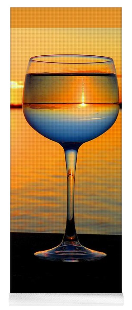 Thousand Islands Yoga Mat featuring the photograph Sunset in a glass by Dennis McCarthy