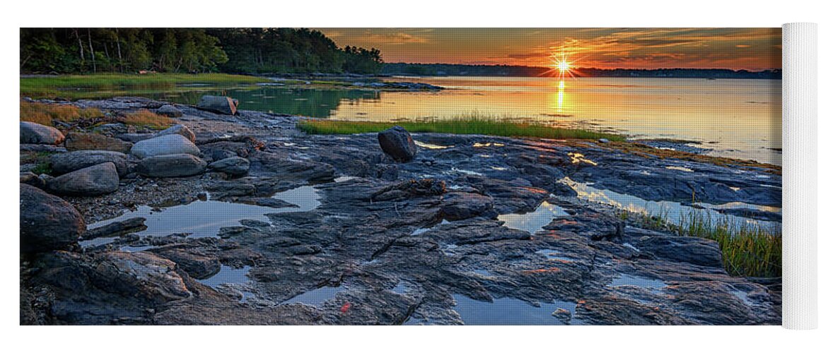 Littlejohn Island Yoga Mat featuring the photograph Sunset on Littlejohn Island by Rick Berk