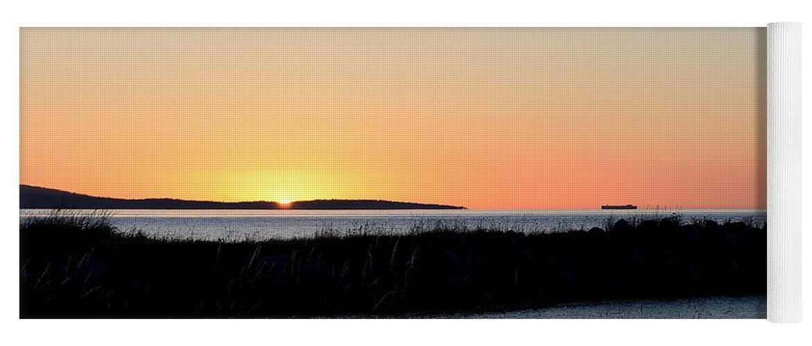 Sunset Orcas Island Yoga Mat featuring the photograph Sunset on Orcas Island by Debra Sabeck