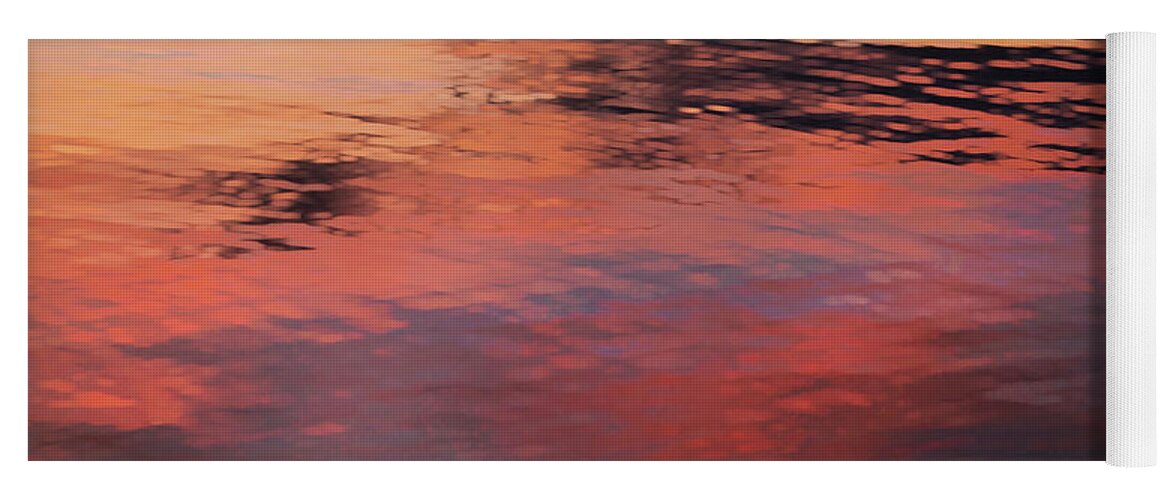 Theresa Tahara Yoga Mat featuring the photograph Sunset On Water by Theresa Tahara