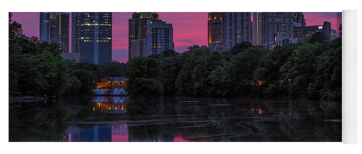 Dogwood Festival Yoga Mat featuring the photograph Sunset Over Midtown by Doug Sturgess