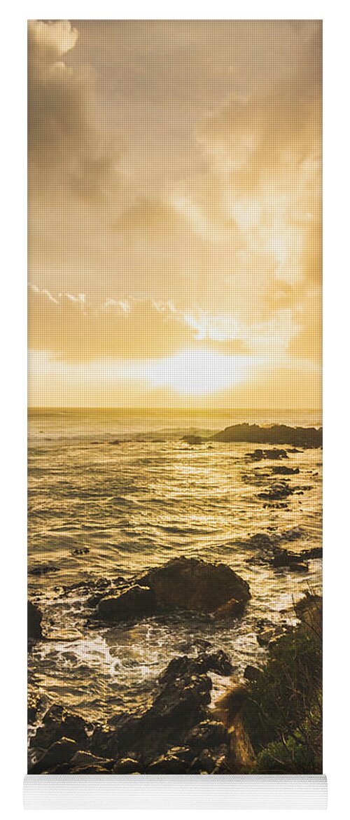 Sunset Yoga Mat featuring the photograph Sunset seascape by Jorgo Photography