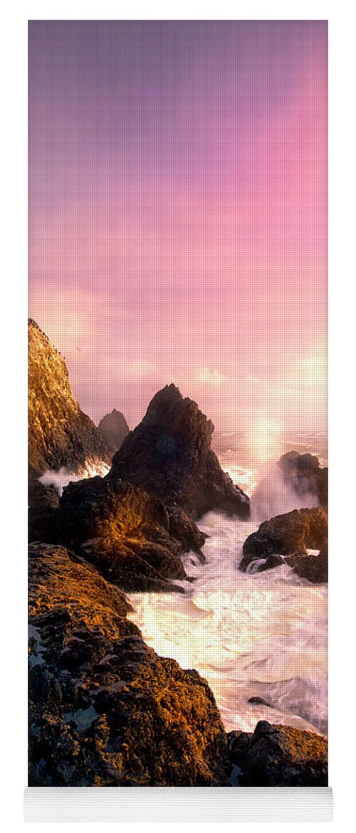 Oregon Yoga Mat featuring the photograph Sunsets and Sea Stacks 9 by Timothy Hacker