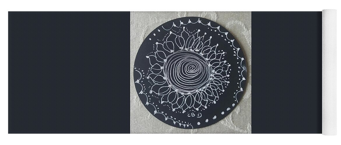 Zentangle Yoga Mat featuring the drawing Sunshine by Carole Brecht