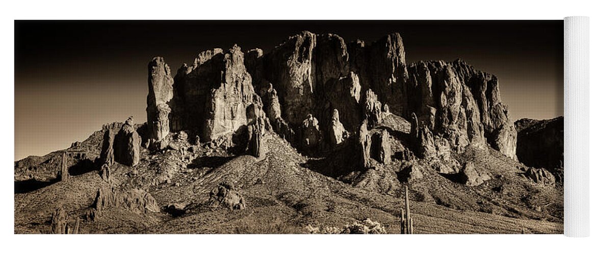 Arizona Yoga Mat featuring the photograph Superstition Mountain by Roger Passman