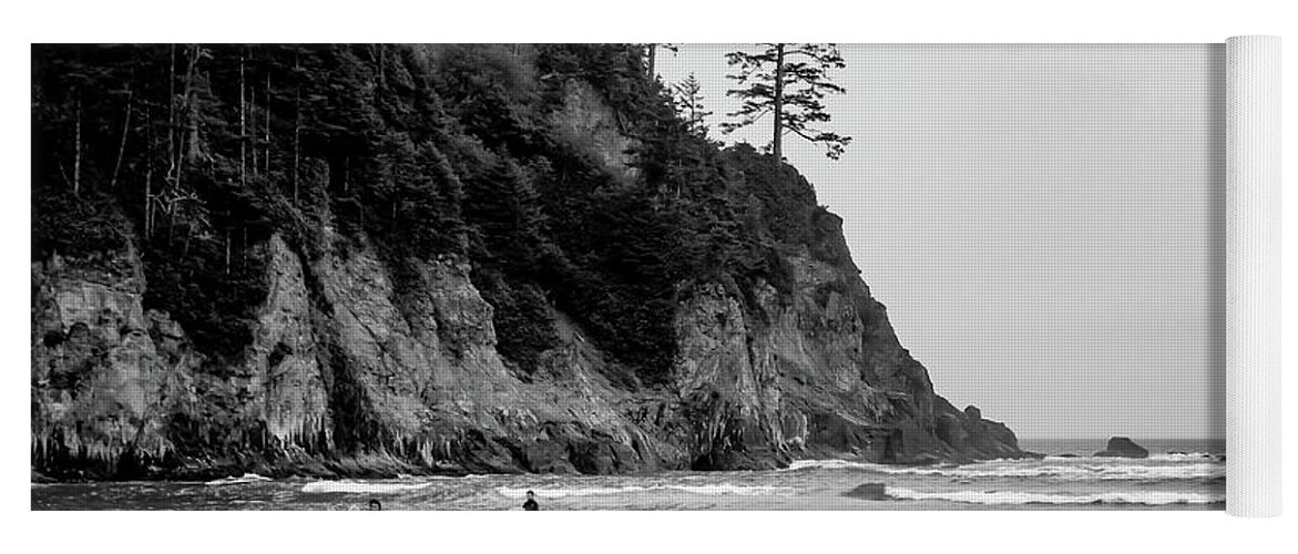 Beach Yoga Mat featuring the photograph Surfers, Oregon Coast by Aashish Vaidya