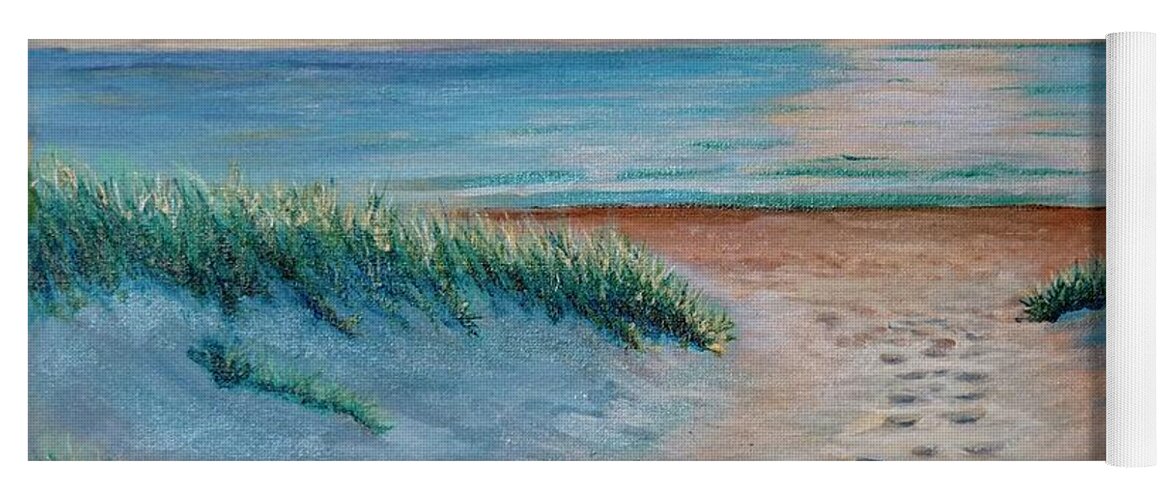Beach Yoga Mat featuring the painting Surfside Beach FL by Mike Jenkins