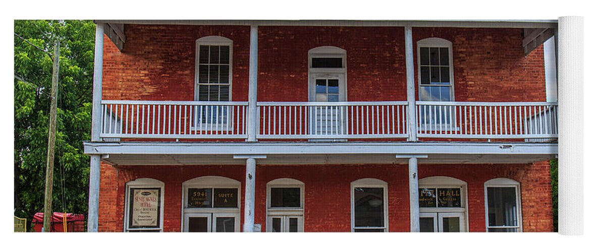 Historic Building Yoga Mat featuring the photograph Susie Agnes Hotel in color by Doug Camara