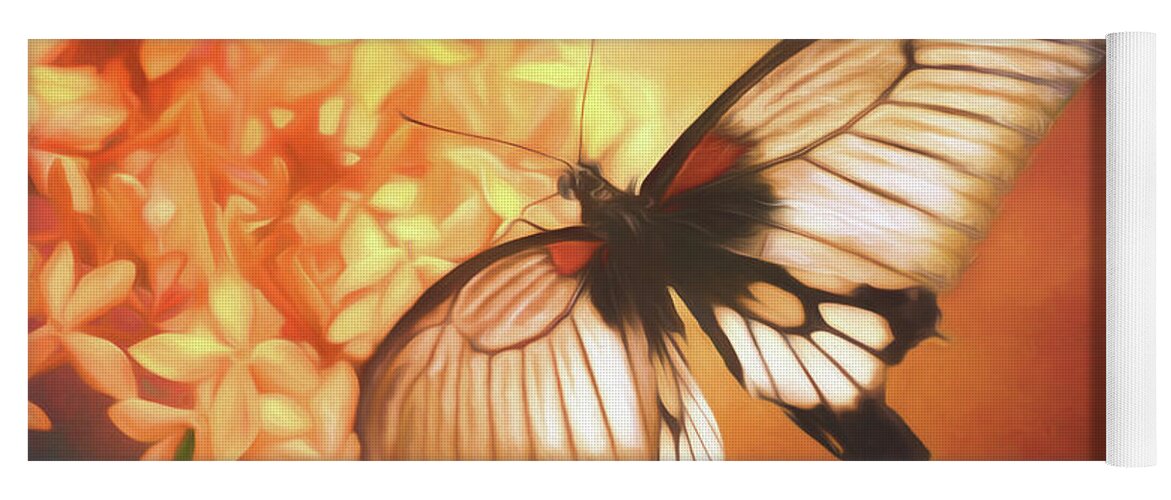 Butterfly Yoga Mat featuring the photograph Swallowtail Butterfly by Susan Rissi Tregoning