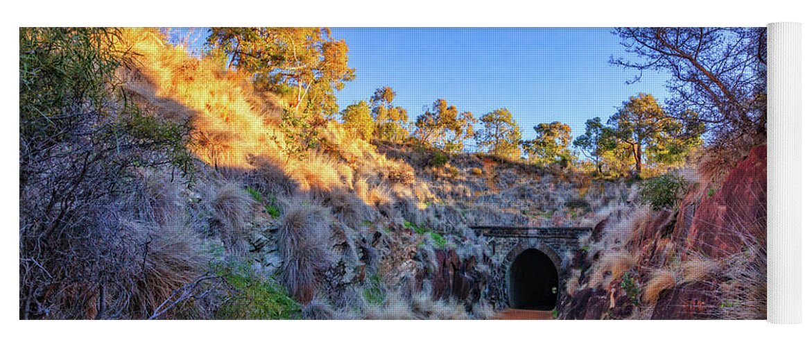 Mad About Wa Yoga Mat featuring the photograph Swan View Railway Tunnel by Dave Catley