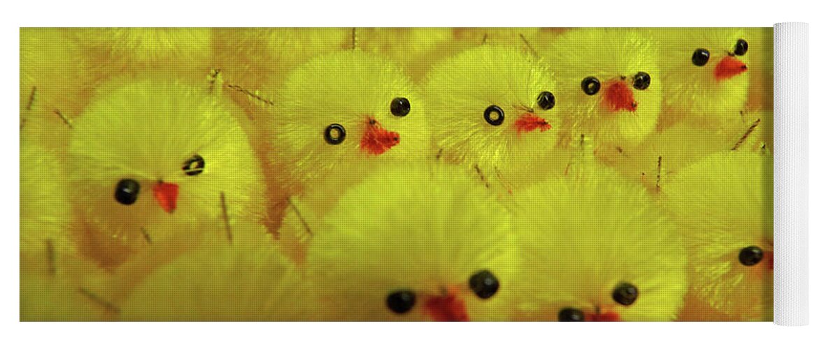Chick Yoga Mat featuring the photograph Sweet little chicks waiting for Easter by Eva-Maria Di Bella