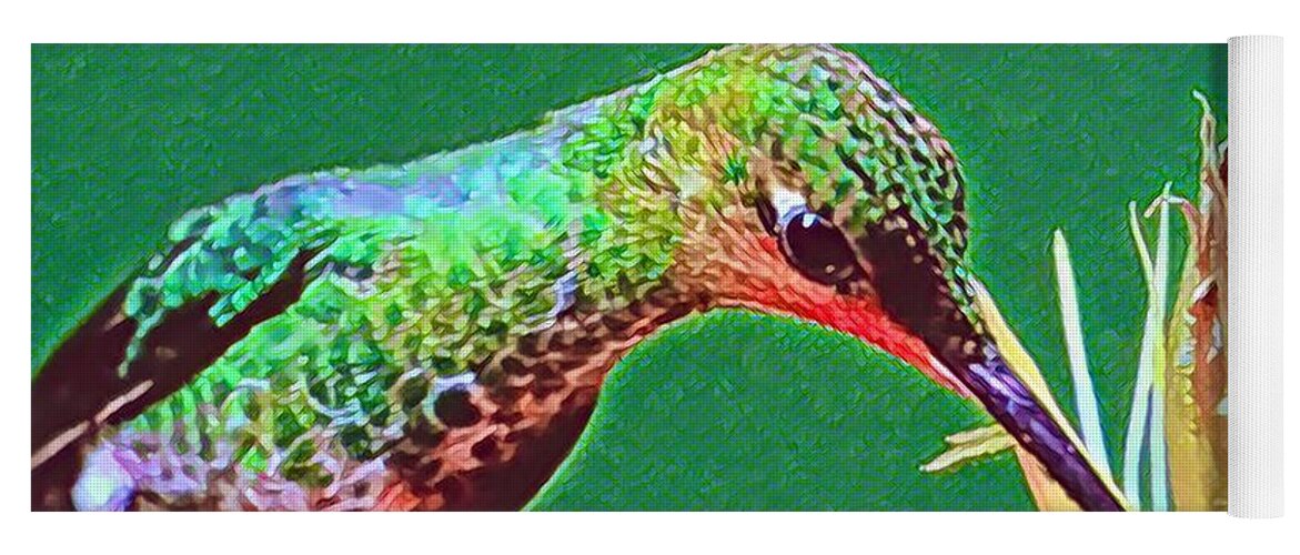 Hummingbird Yoga Mat featuring the digital art Sweet Nectar by Denise Railey