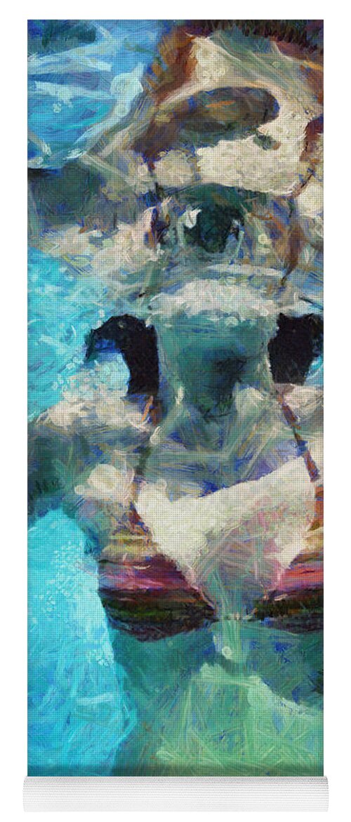Swim Yoga Mat featuring the digital art Swim and Dive II by Humphrey Isselt