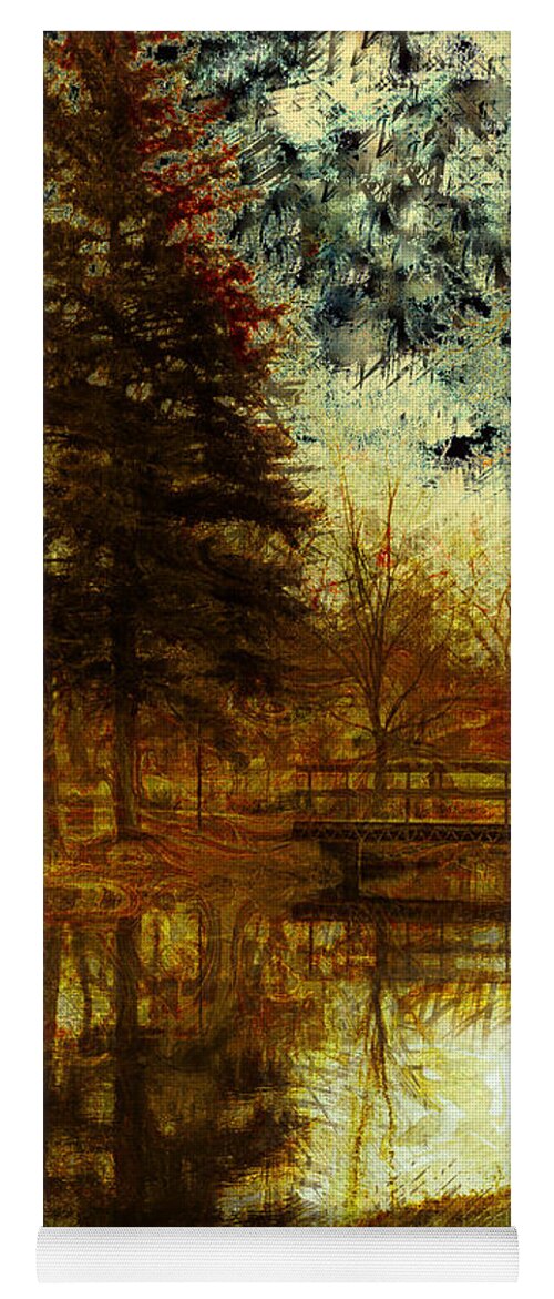 Trees Yoga Mat featuring the photograph Sylvan Bridge by Julie Lueders 