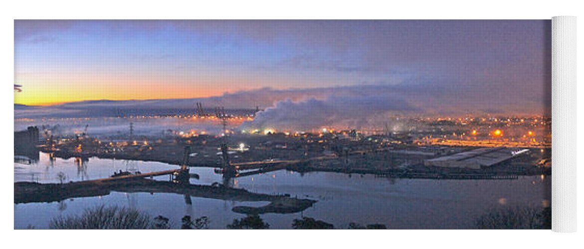 Photography Yoga Mat featuring the photograph Tacoma Dawn Panorama by Sean Griffin