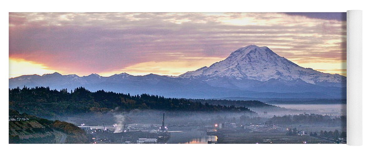 Photography Yoga Mat featuring the photograph Tacoma Dawn by Sean Griffin