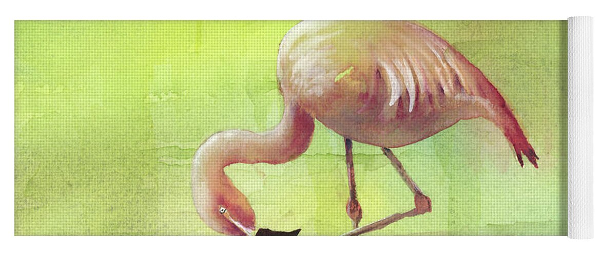Flamingo Yoga Mat featuring the painting Take a Bow by Amy Kirkpatrick