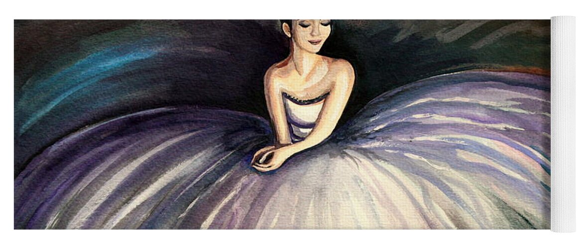 Ballerina Yoga Mat featuring the painting Taking a Moment by Elizabeth Robinette Tyndall