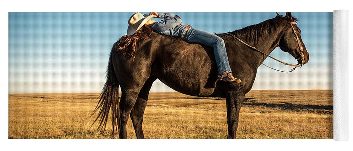 Cowgirl Yoga Mat featuring the photograph Taking a Snooze by Todd Klassy