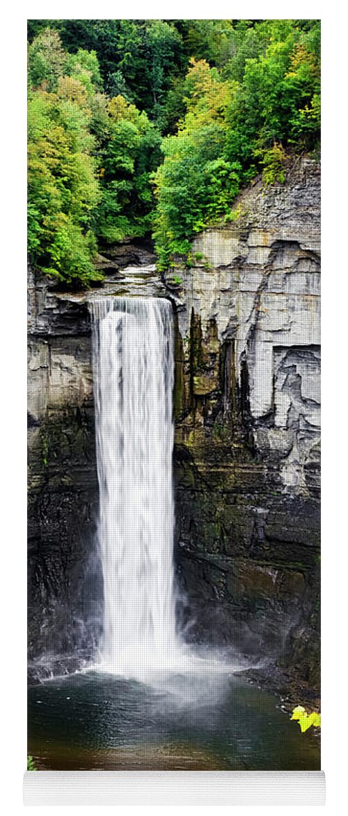 Taughannock Falls Yoga Mat featuring the photograph Taughannock Falls View from the Top by Christina Rollo