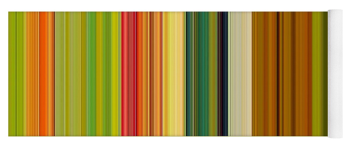 Stripes Yoga Mat featuring the digital art Technicolor Dreams by Michelle Calkins