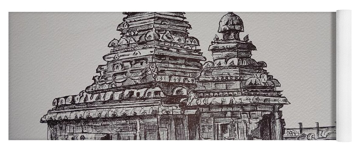 Shore Temple  Mahabalipuram Drawing by Mahua Pal  Saatchi Art