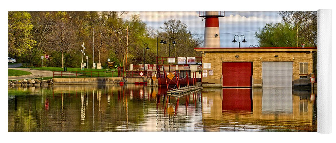Tenney Yoga Mat featuring the photograph Tenney Lock - Madison - Wisconsin by Steven Ralser
