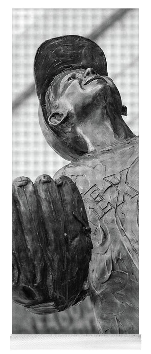 Texas Rangers Yoga Mat featuring the photograph Texas Rangers Little Boy Statue by Robert Bellomy