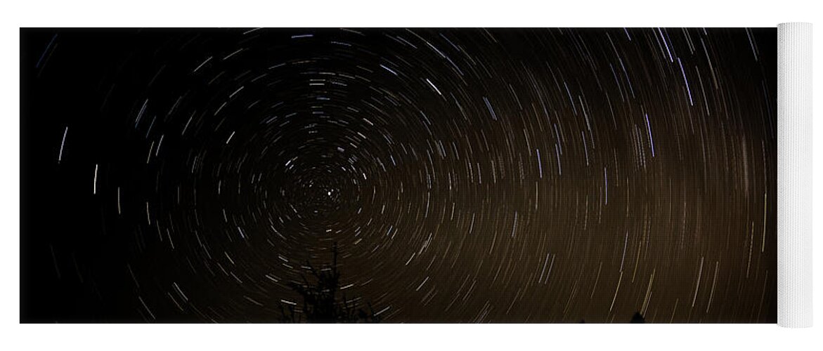 Astronomy Yoga Mat featuring the photograph Texas Star Trails by Ross Henton