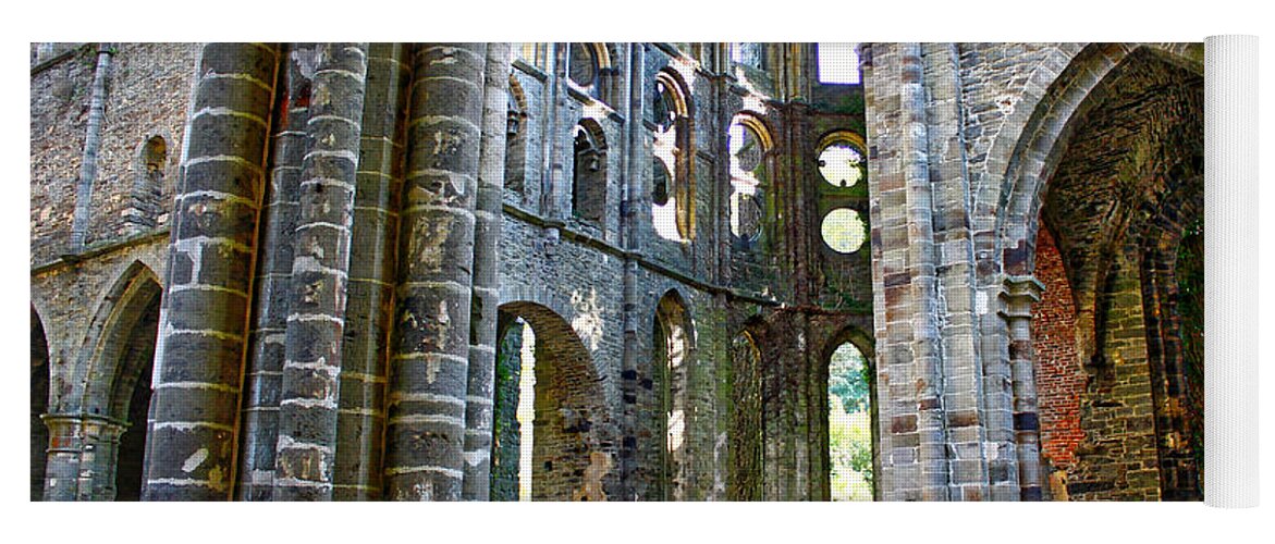 Belgium Yoga Mat featuring the photograph The Abbey by Ingrid Dendievel