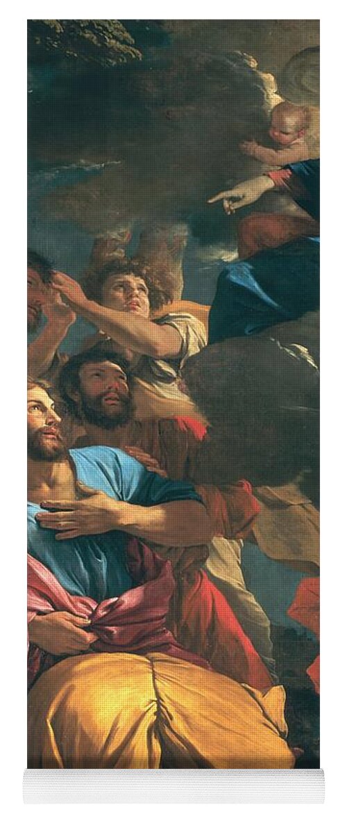 Poussin Yoga Mat featuring the painting The Apparition of the Virgin the St James the Great by Nicolas Poussin