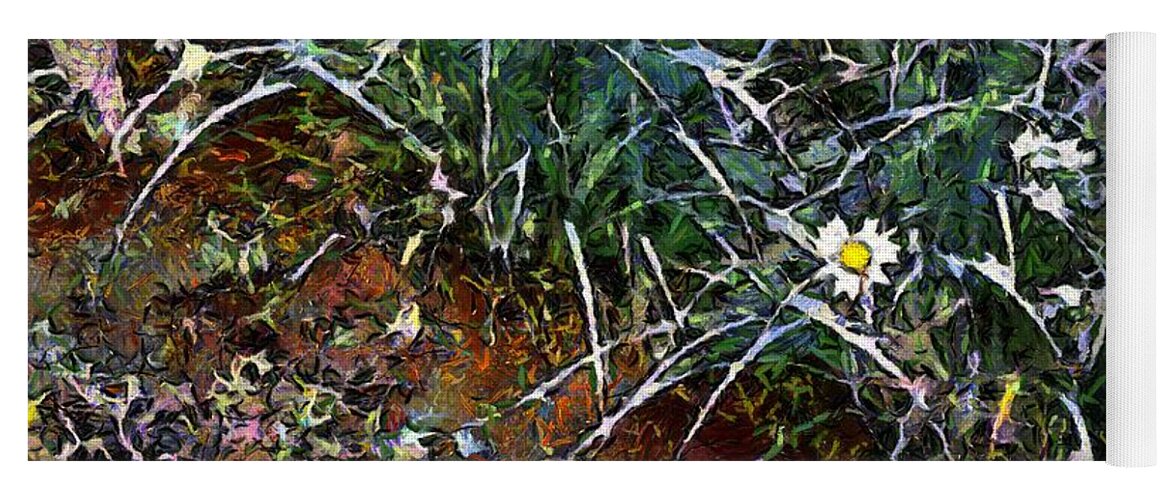 Garden Yoga Mat featuring the painting The Back Garden by RC DeWinter