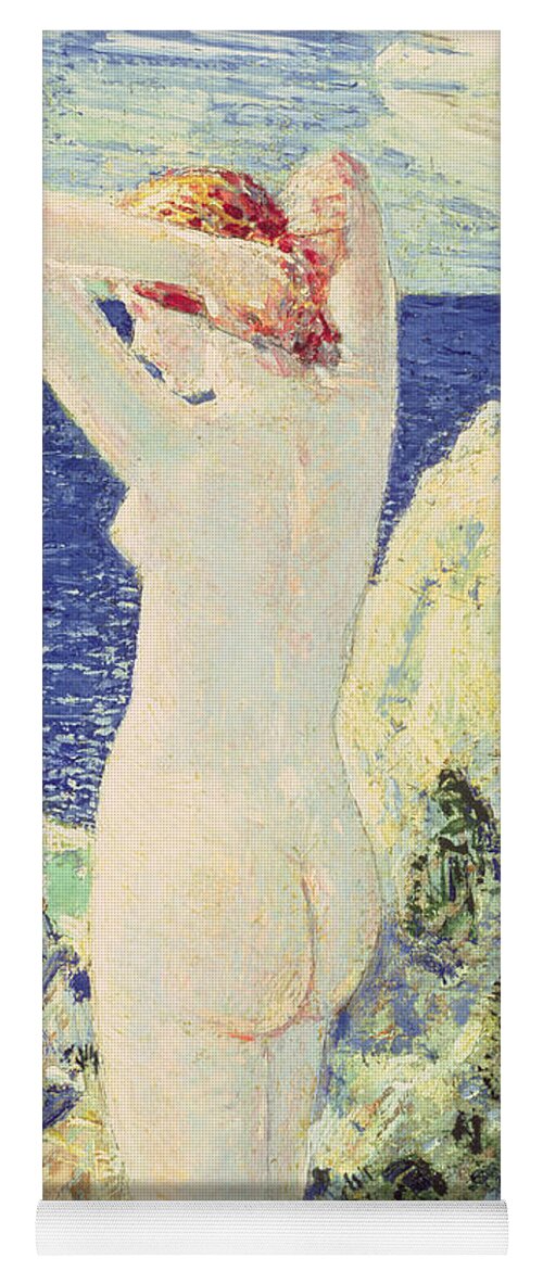 Nude Yoga Mat featuring the painting The Bather, 1915 by Childe Hassam