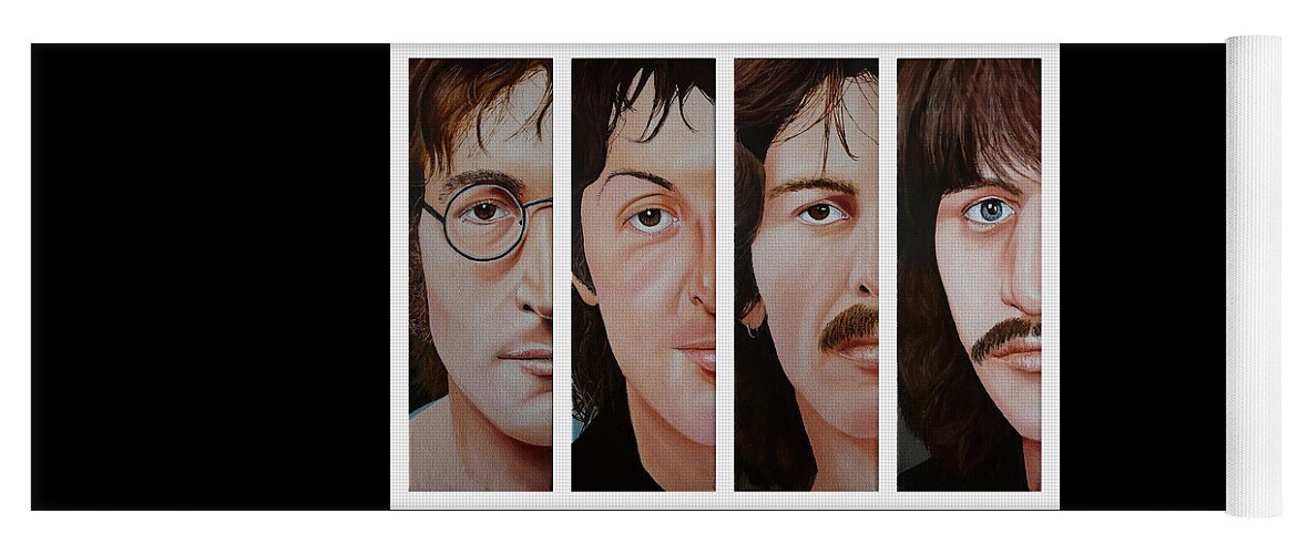 The Beatles Yoga Mat featuring the painting The Beatles by Vic Ritchey