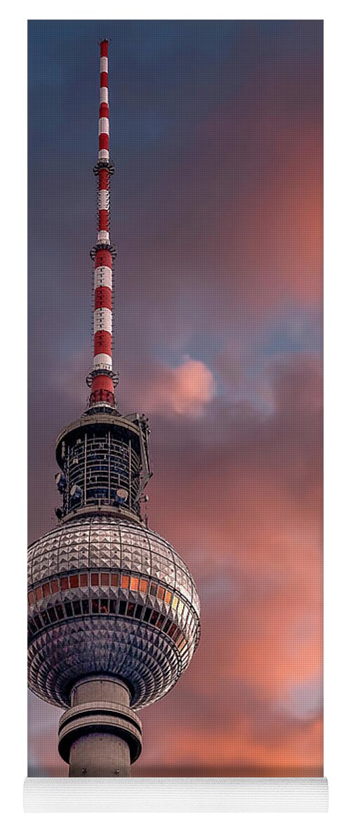 Endre Yoga Mat featuring the photograph The Berlin Radio Tower by Endre Balogh