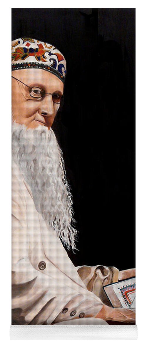 Cleric Yoga Mat featuring the painting The Cleric by Vic Ritchey