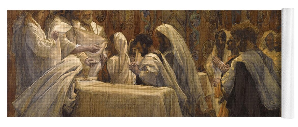 Tissot Yoga Mat featuring the painting The Communion of the Apostles by Tissot