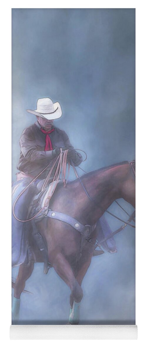 The Cowboy Way Vertical Yoga Mat featuring the digital art The Cowboy Way Vertical Ver Two by Randy Steele