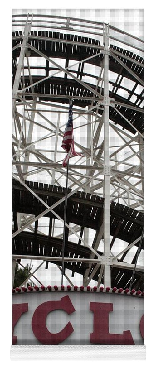 Rollercoasters Yoga Mat featuring the photograph The Cyclone at Coney Island by Christopher J Kirby