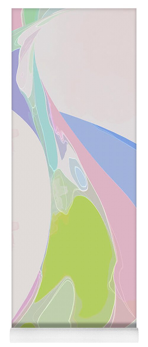 Abstract Yoga Mat featuring the digital art The Edge of Her Kimono by Gina Harrison