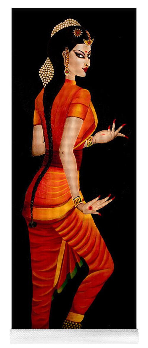 Painting Yoga Mat featuring the painting The Elegance by Sudakshina Bhattacharya