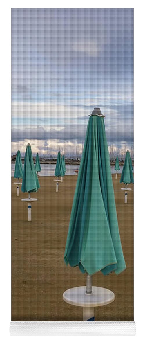 The End Ofthe Season In Rimini By Marina Usmanskaya Yoga Mat featuring the photograph The end of the season in Rimini by Marina Usmanskaya