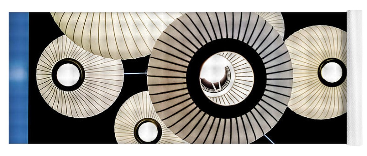 Architecture Lighting Yoga Mat featuring the photograph The Eyes Of Architecture by Karen Wiles