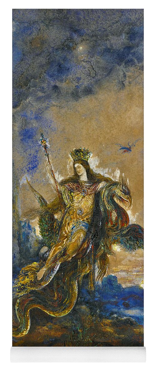 Gustave Moreau Yoga Mat featuring the drawing The Fairy by Gustave Moreau